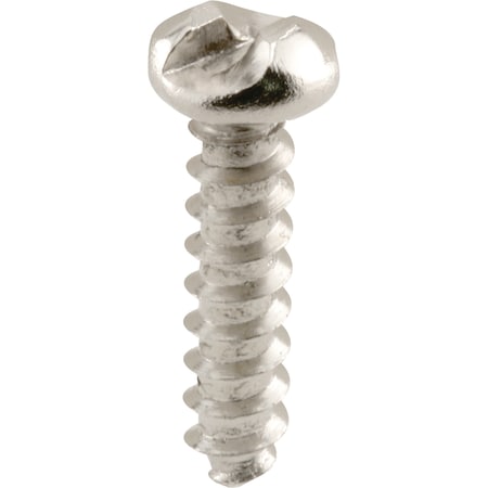 One-Way Sheet Metal Screw, #8 X 3/4 In., Steel, Chrome Plated